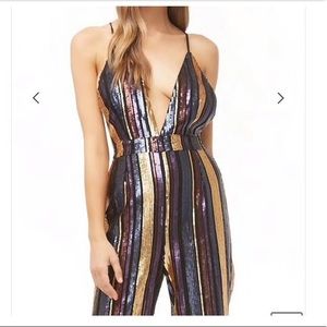 Forever 21 sequin jumpsuit. NWT